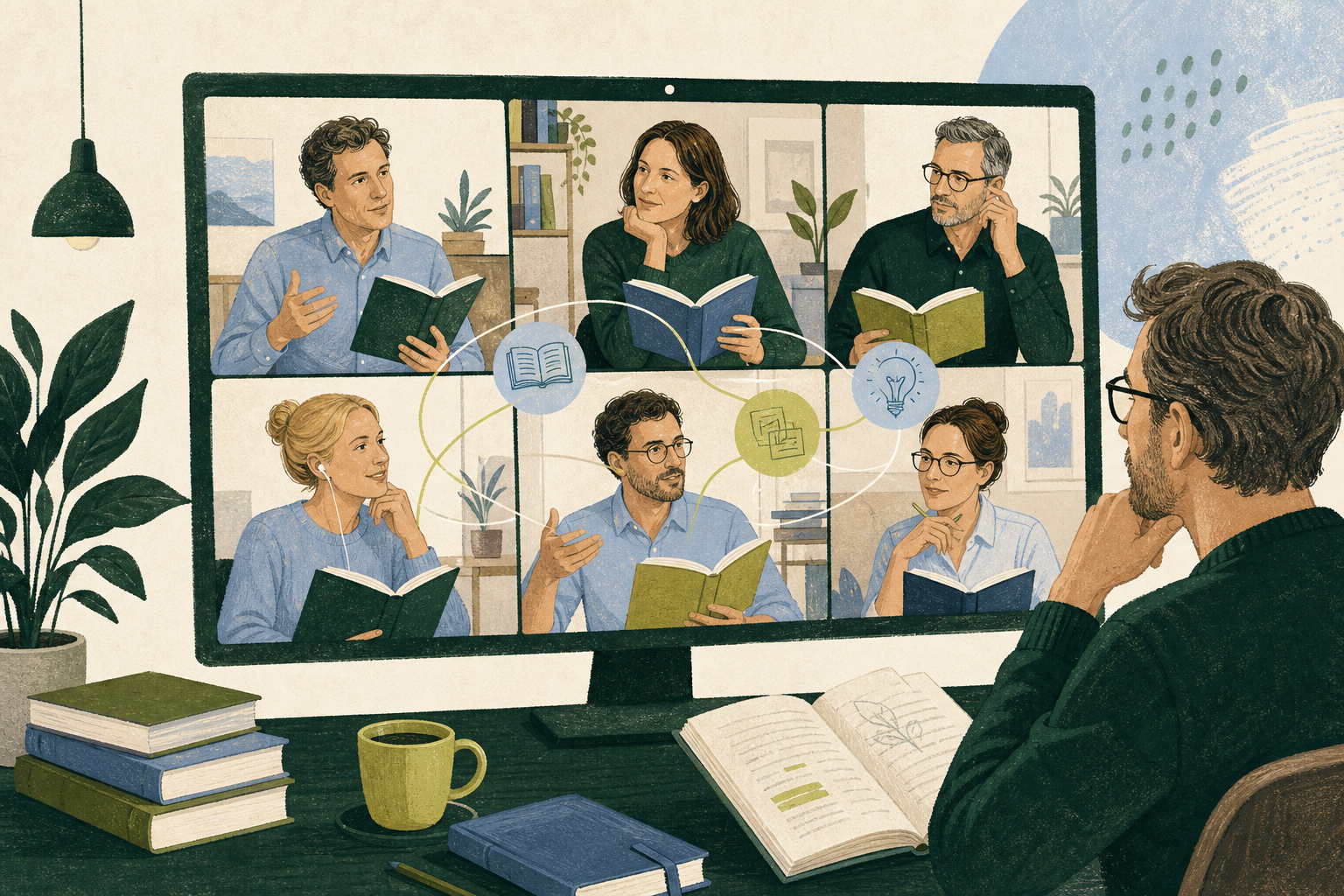 Онлайн-книжный клуб для удалённой команды: формат, который поддерживает живой разговор